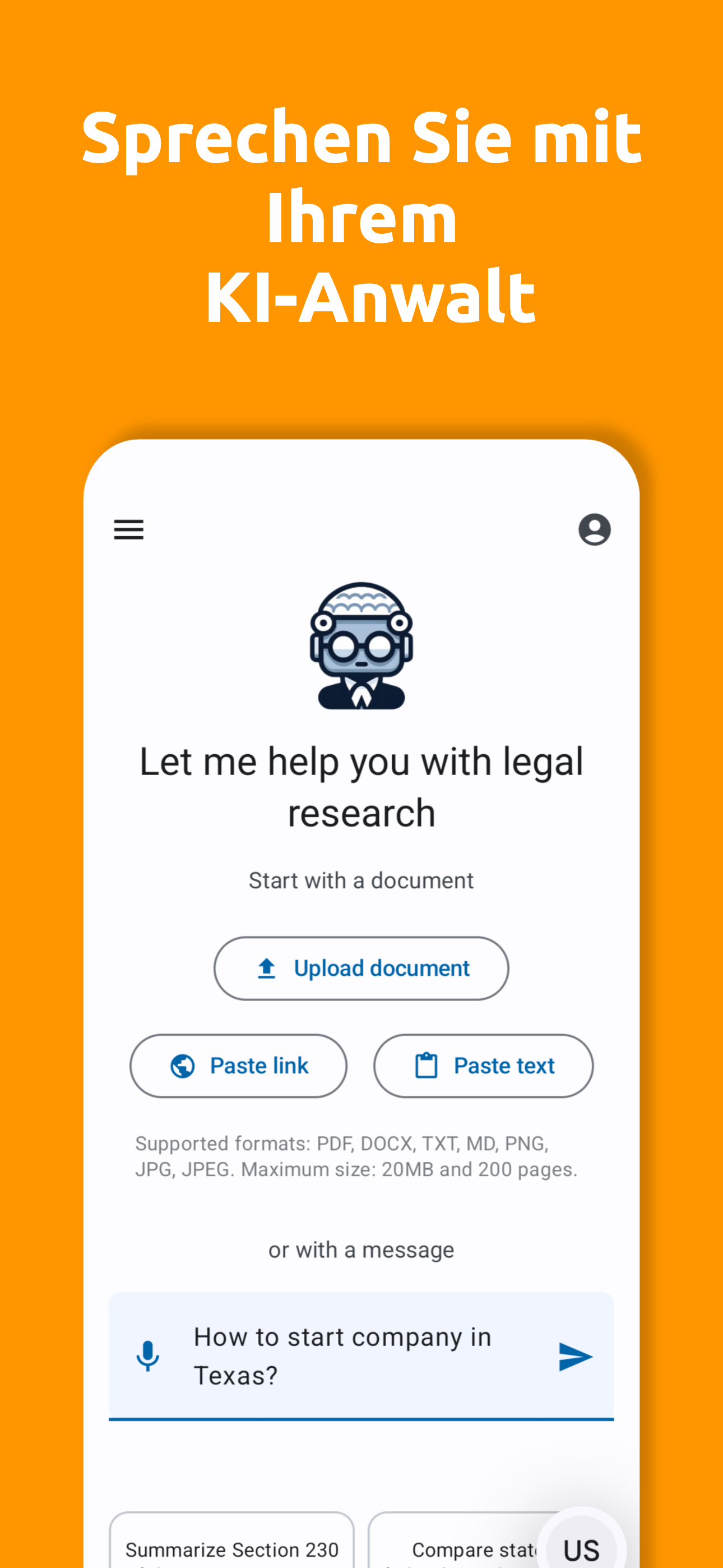 AI Reads Law App - Screenshot 1