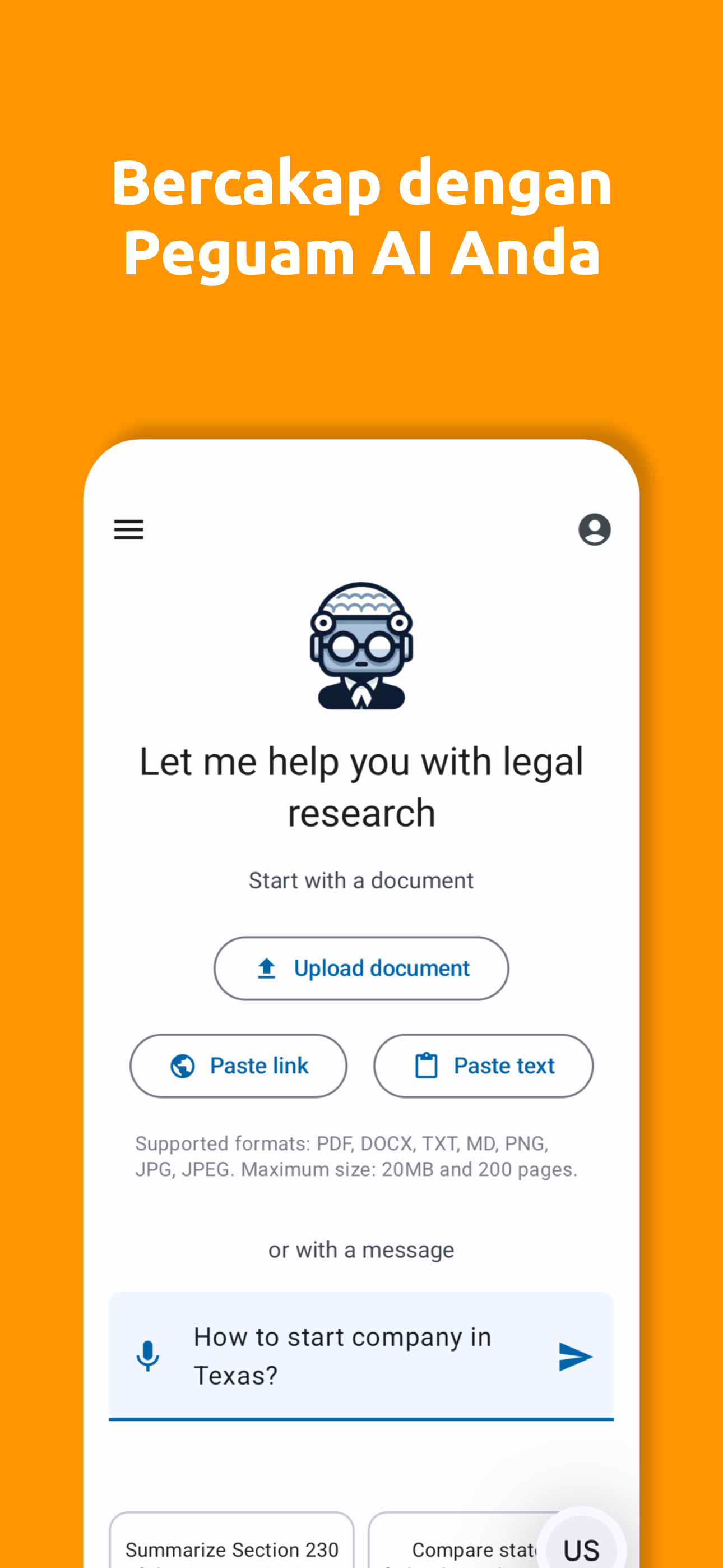 AI Reads Law App - Screenshot 1