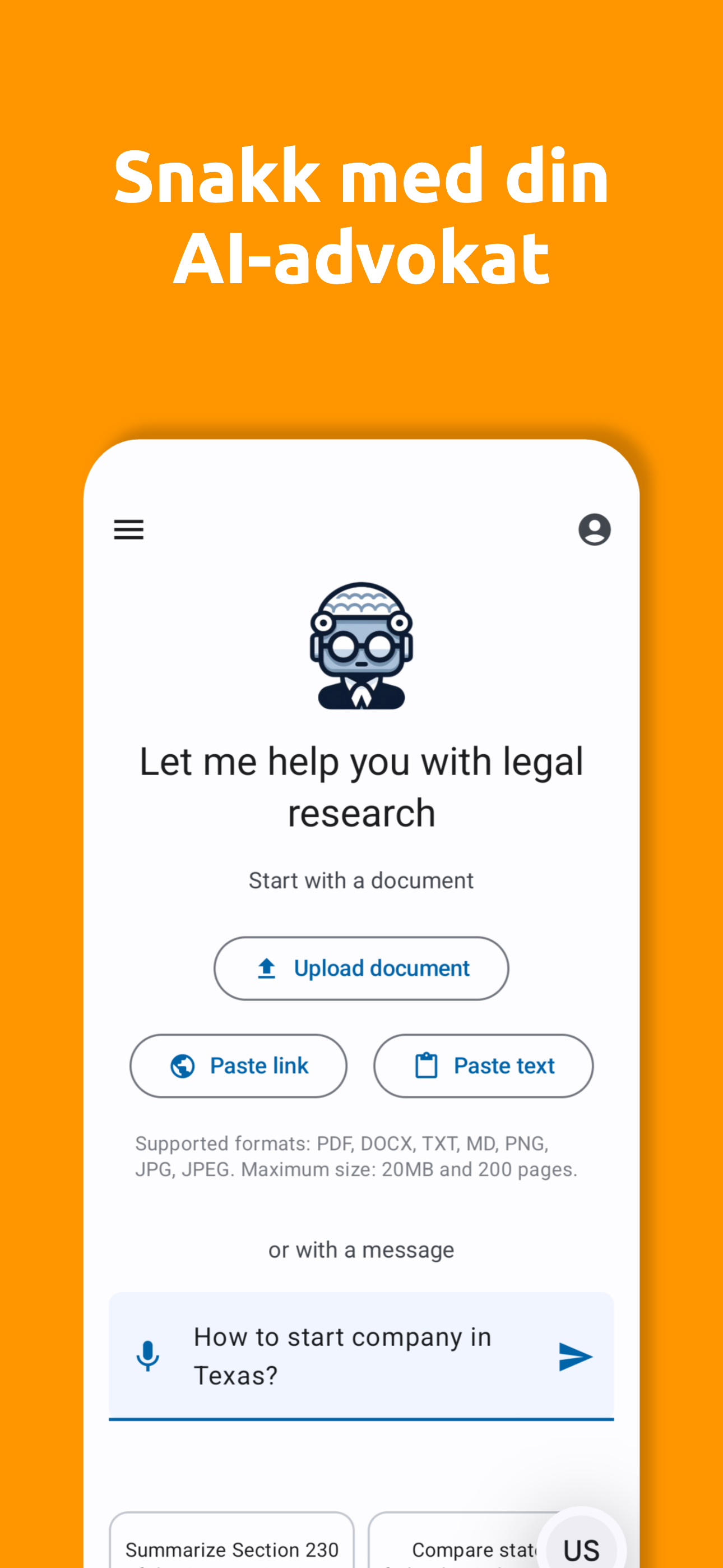 AI Reads Law App - Screenshot 1