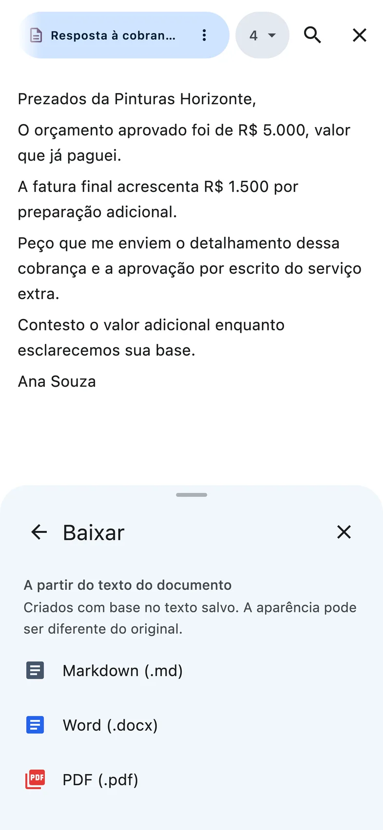Baixe sua resposta em Word ou PDF